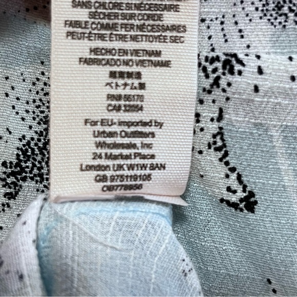 Free People French Quarter Mini Wrap Dress Blue Floral Size Large - Picture 10 of 12